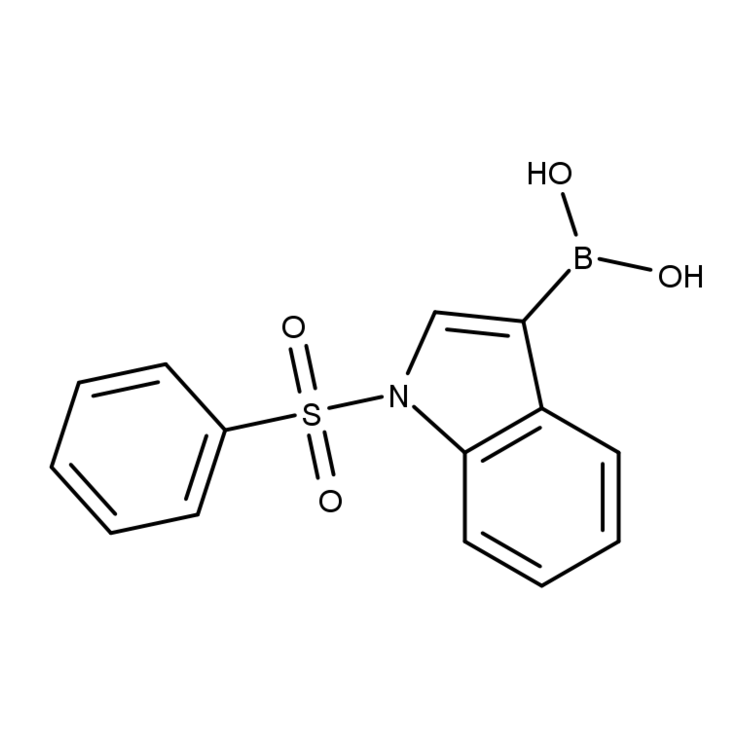 Structure of 129271-98-3 | (1-(Phenylsulfonyl)-1H-indol-3-yl)boronic acid