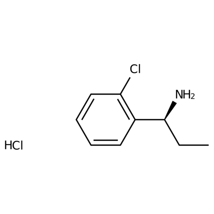 Structure of 873893-94-8 | (1S)-1-(2-Chlorophenyl)propylamine hydrochloride