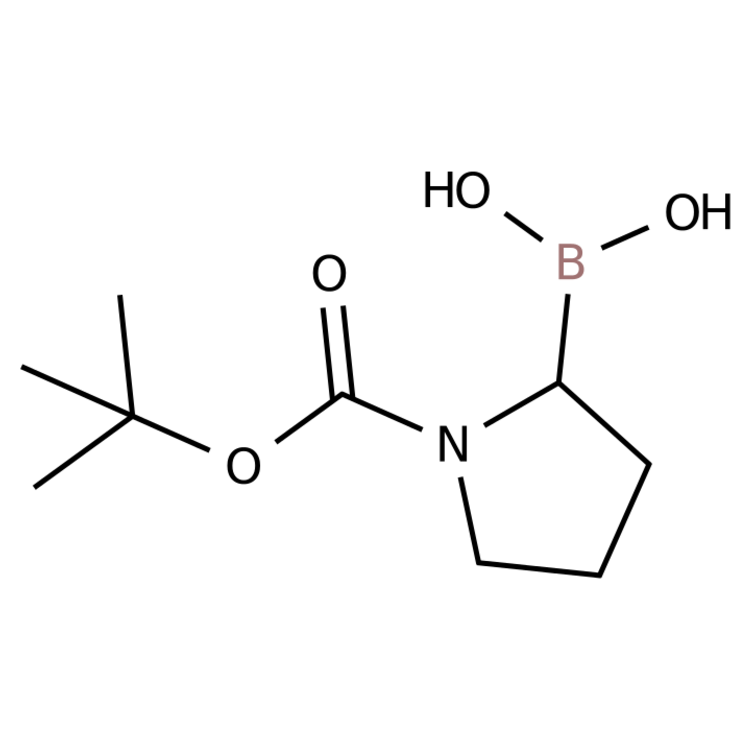 Structure of 149682-75-7 | 1-N-Boc-Pyrrolidin-2-ylboronic acid