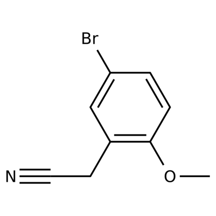 Structure of 7062-40-0 | 2-(5-Bromo-2-methoxyphenyl)acetonitrile
