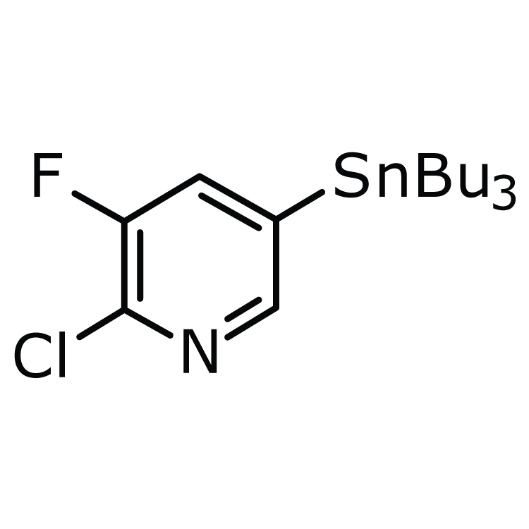Structure of 405556-97-0 | 2-Chloro-3-fluoro-5-(tributylstannyl)pyridine