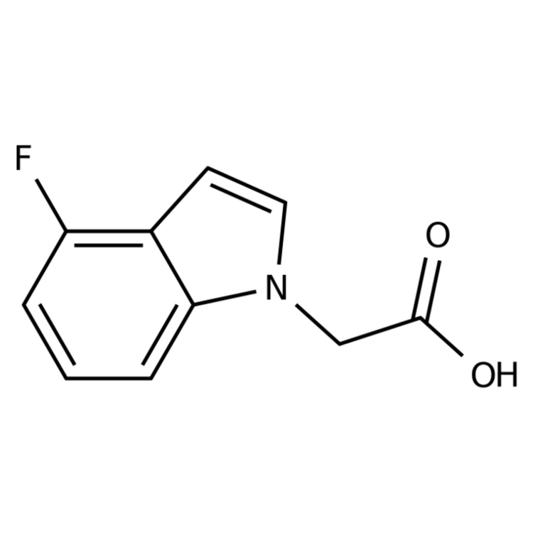 Structure of 1313712-35-4 | 2-(4-Fluoro-1H-indol-1-yl)acetic acid
