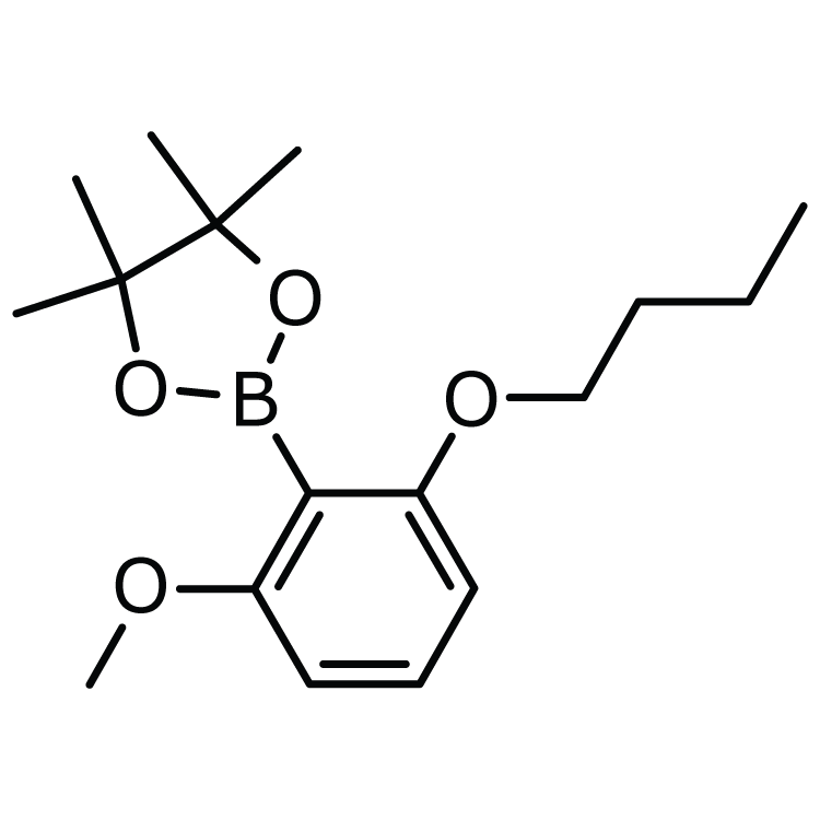 Structure of 1204580-83-5 | 2-(n-Butoxy)-6-methoxyphenylboronic acid pinacol ester