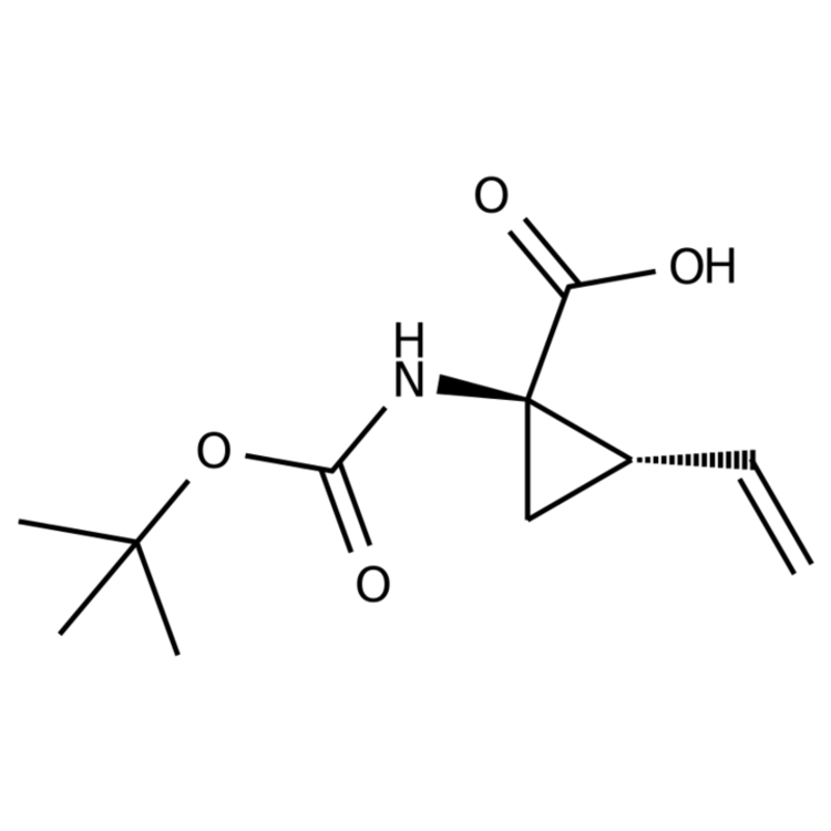 Structure of 159622-10-3 | (1R,2S)-1-((tert-Butoxycarbonyl)amino)-2-vinylcyclopropanecarboxylic acid