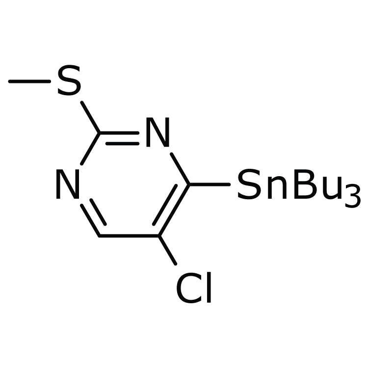 Structure of 123061-47-2 | 5-Chloro-2-(methylthio)-4-(tributylstannyl)pyrimidine