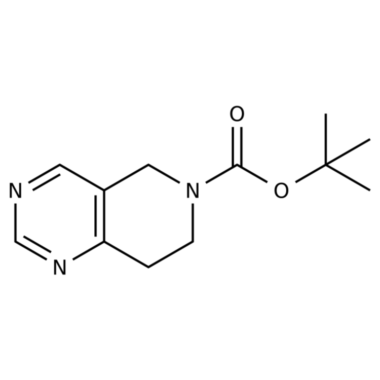 Structure of 192869-49-1 | tert-Butyl 7,8-dihydropyrido[4,3-d]pyrimidine-6(5H)-carboxylate