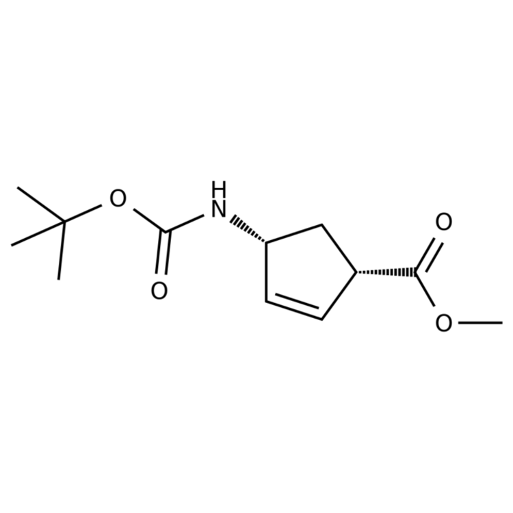 Structure of 168683-02-1 | (1S,4R)-Methyl 4-((tert-butoxycarbonyl)amino)cyclopent-2-enecarboxylate