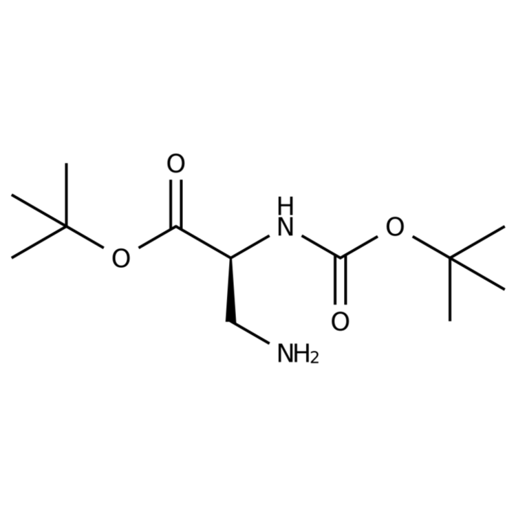 Structure of 77215-54-4 | (S)-tert-Butyl 3-amino-2-((tert-butoxycarbonyl)amino)propanoate
