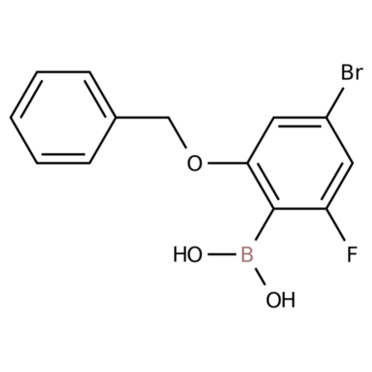 Structure of 1264175-59-8 | (2-(Benzyloxy)-4-bromo-6-fluorophenyl)boronic acid