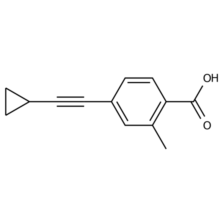 Structure of 908247-44-9 | 4-(Cyclopropylethynyl)-2-methylbenzoic acid