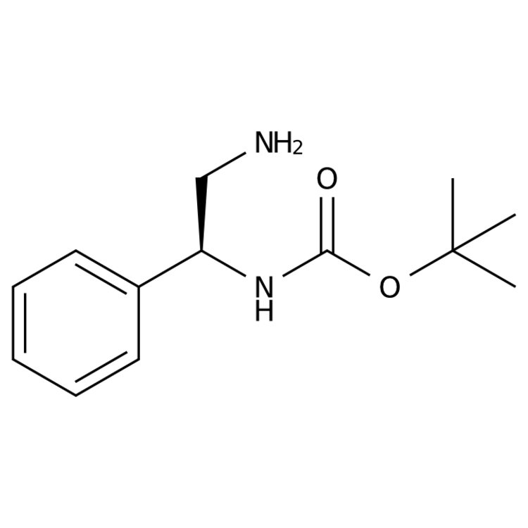 Structure of 137102-30-8 | tert-butyl N-[(1S)-2-amino-1-phenylethyl]carbamate