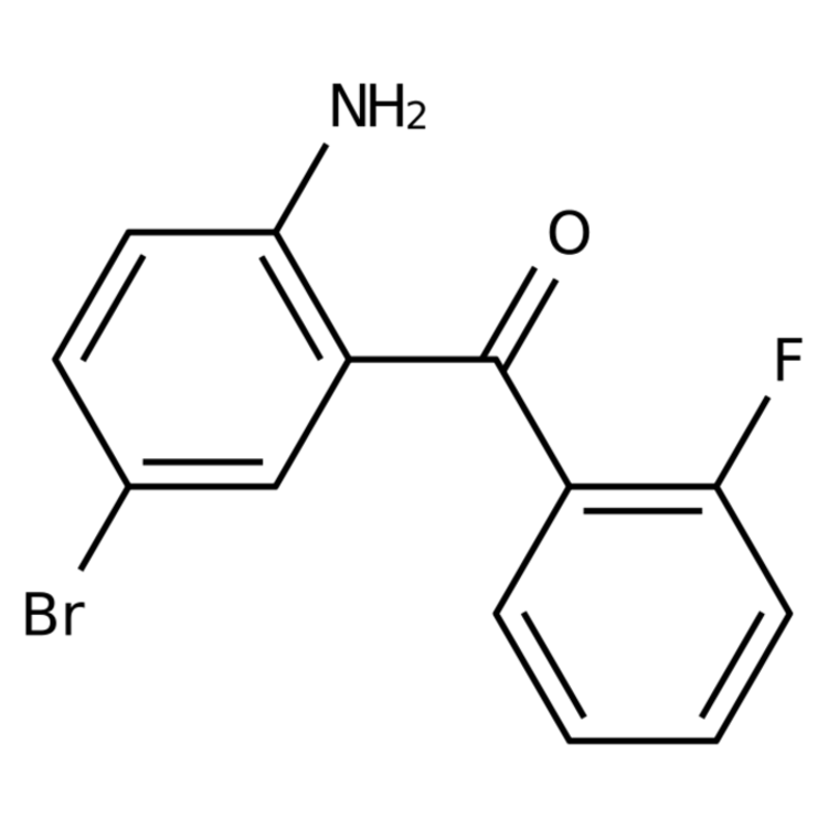 Structure of 1479-58-9 | (2-Amino-5-bromophenyl)(2-fluorophenyl)methanone