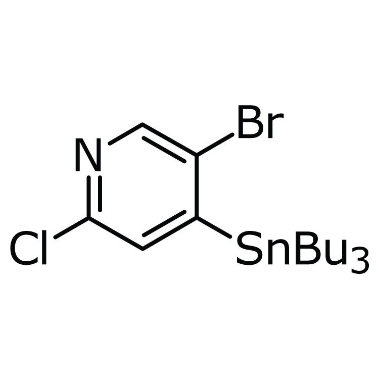 Structure of 821773-99-3 | 5-Bromo-2-chloro-4-(tributylstannyl)pyridine