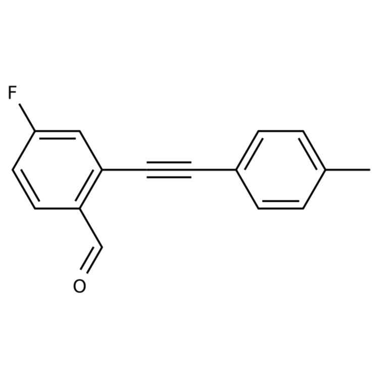 Structure of 1322091-22-4 | 4-Fluoro-2-(p-tolylethynyl)benzaldehyde