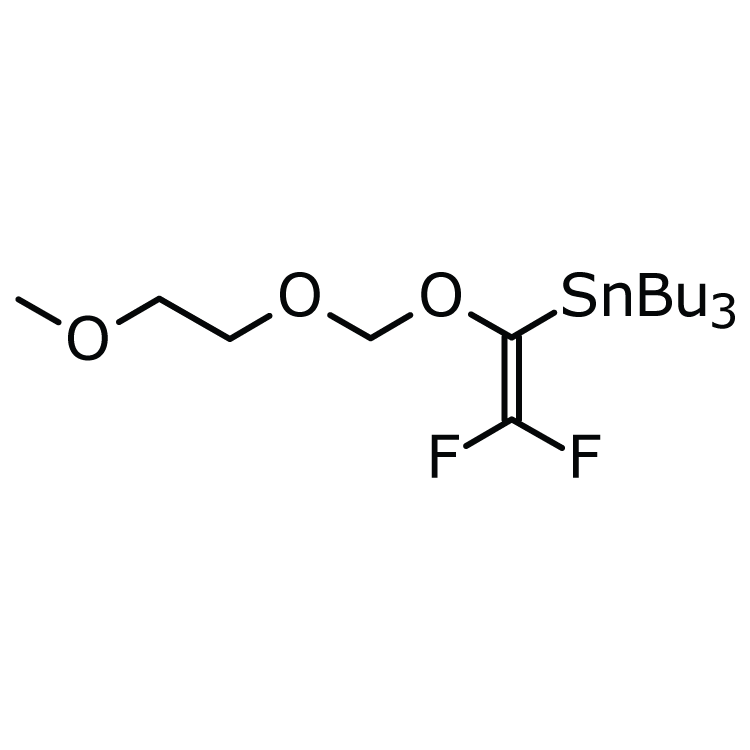 Structure of 170941-63-6 | Tributyl[2,2-difluoro-1-(2-methoxyethoxymethoxy)vinyl]stannane