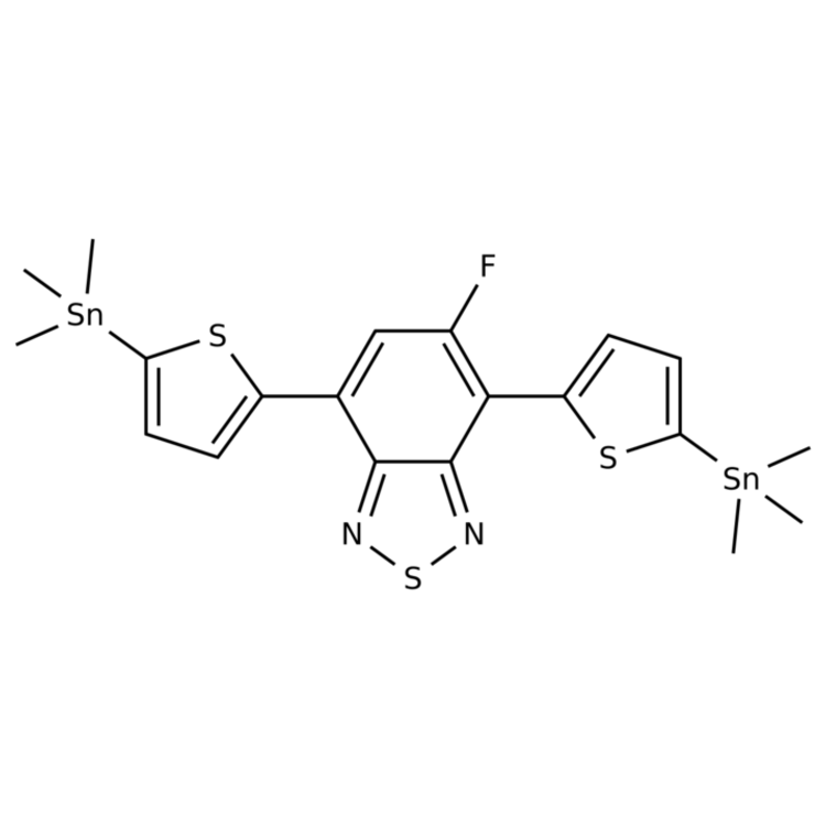 Structure of 1611002-56-2 | 5-Fluoro-4,7-bis(5-(trimethylstannyl)thiophen-2-yl)benzo[c][1,2,5]thiadiazole