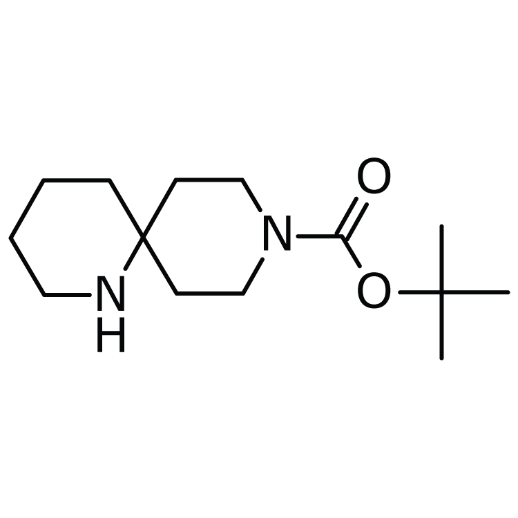 Structure of 1031927-14-6 | 1,9-Diazaspiro[5.5]undecane-3-carboxylic acid tert-butyl ester