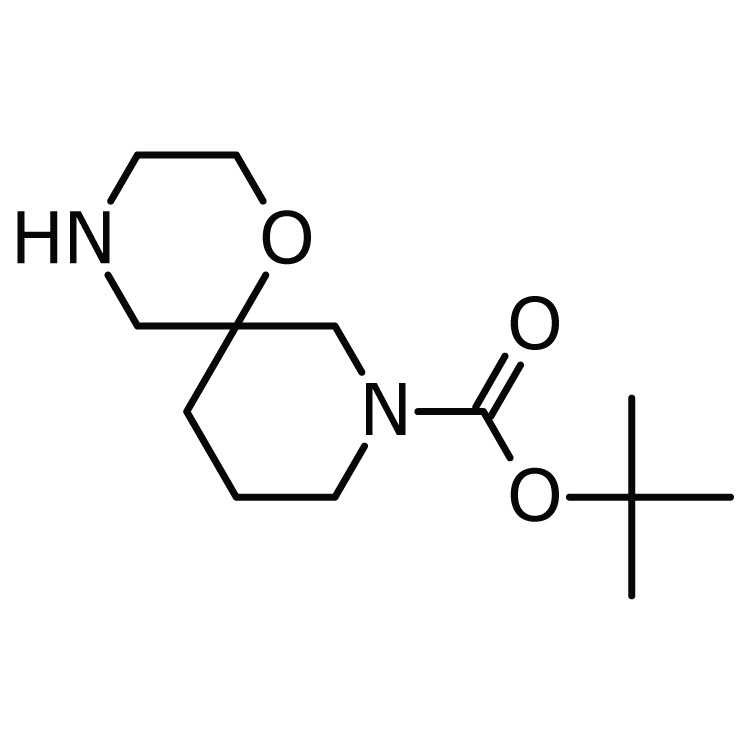 Structure of 1160247-05-1 | 1-Oxa-4,8-diazaspiro[5.5]undecane-8-carboxylic acid tert-butyl ester