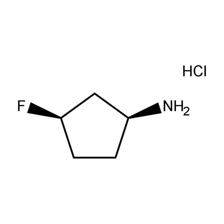Structure of 932706-21-3 | (1S,3R)-3-fluorocyclopentan-1-amine hydrochloride
