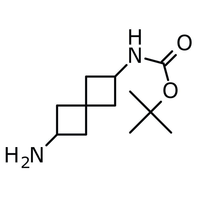 Structure of 1239589-52-6 | N-(2-Aminospiro[3.3]hept-6-yl)carbamic acid tert-butyl ester