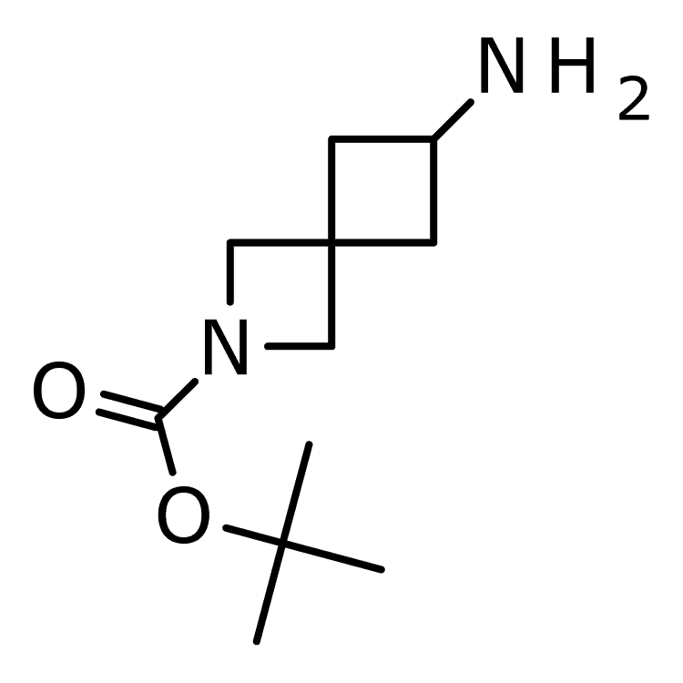 Structure of 1211586-09-2 | 6-Amino-2-azaspiro[3.3]heptane-2-carboxylic acid tert-butyl ester