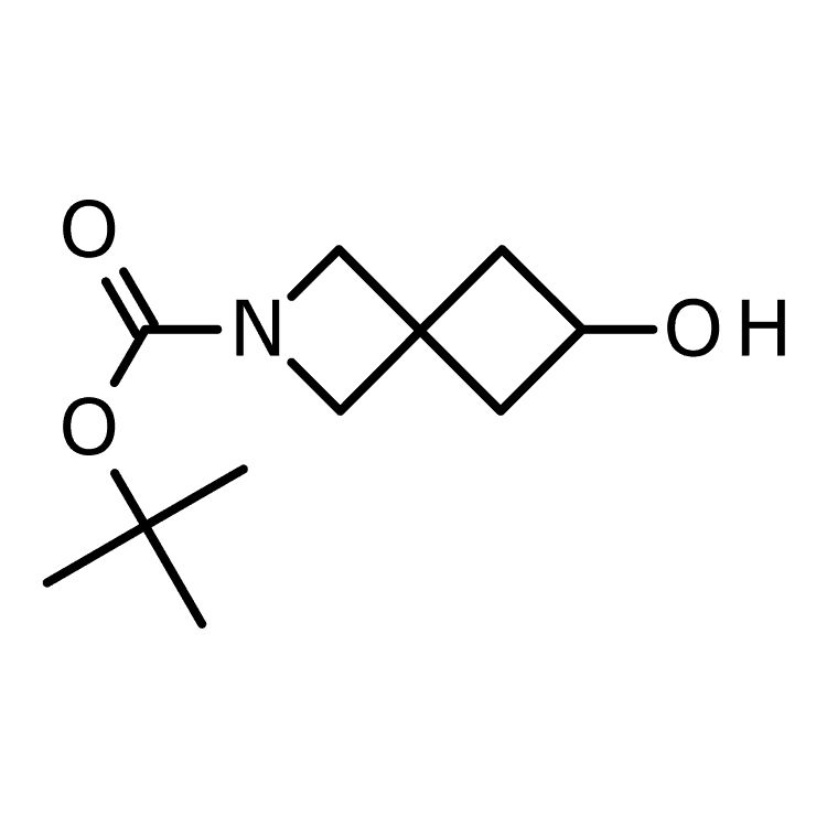 Structure of 1147557-97-8 | 6-Hydroxy-2-azaspiro[3.3]heptane-2-carboxylic acid tert-butyl ester
