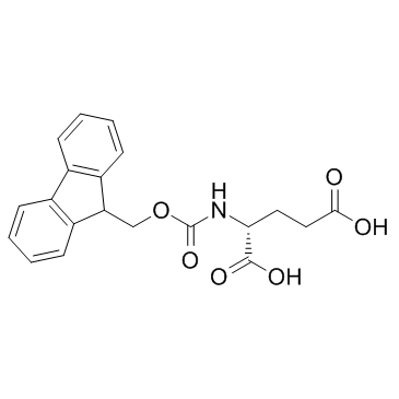Structure of 104091-09-0 | (((9H-fluoren-9-yl)methoxy)carbonyl)-D-glutamic acid