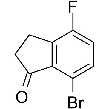 Structure of 881189-73-7 | 7-Bromo-4-fluoro-2,3-dihydro-1H-inden-1-one
