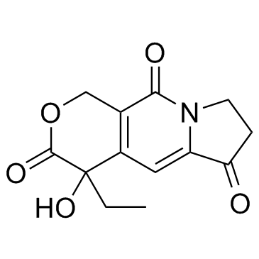 Structure of 102978-40-5 | 4-Ethyl-7,8-dihydro-4-hydroxy-1H-pyrano[3,4-f]indolizine-3,6,10(4H)-trione