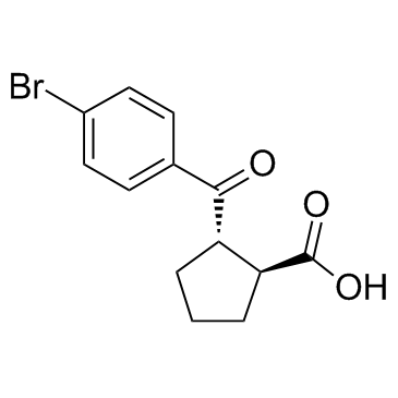 Structure of 959123-24-1 | (1S,2S)-2-(4-bromobenzoyl)cyclopentanecarboxylic acid