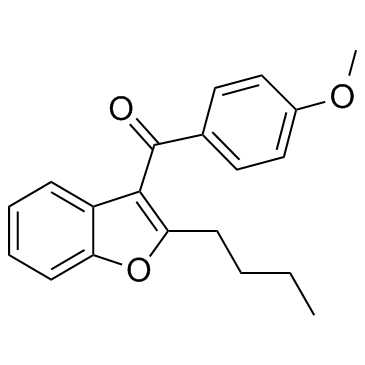 Structure of 83790-87-8 | (2-Butylbenzofuran-3-yl)(4-methoxyphenyl)methanone