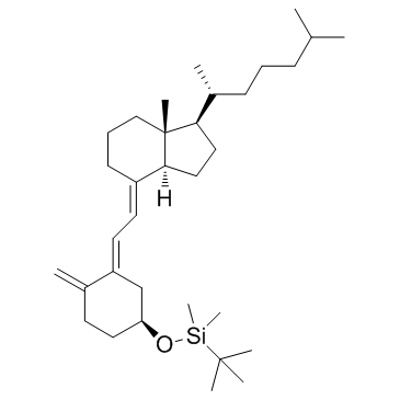 Structure of 87649-55-6 | (1,1-Dimethylethyl)dimethyl[[(3��,5E,7E)-9,10-secocholesta-5,7,10(19)-trien-3-yl]oxy]silane