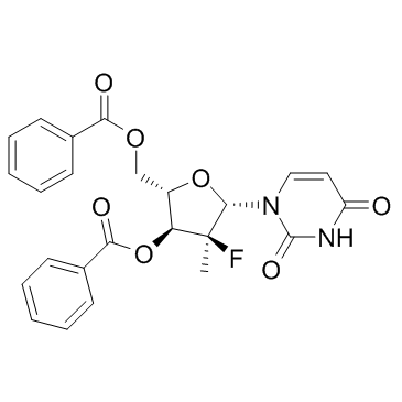 Structure of 1946820-95-6 | ((2S,3S,4S,5S)-3-(benzoyloxy)-5-(2,4-dioxo-3,4-dihydropyrimidin-1(2H)-yl)-4-fluoro-4-methyltetrahydrofuran-2-yl)methyl benzoate