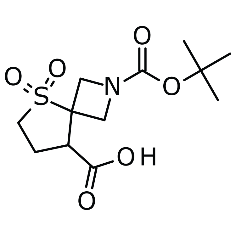Structure of 1340481-81-3 | 2-(tert-Butoxycarbonyl)-5-thia-2-azaspiro[3.4]octane-8-carboxylic acid 5,5-dioxide