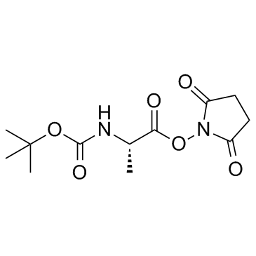 Structure of 3392-05-0 | (2,5-dioxopyrrolidin-1-yl) (2S)-2-[(2-methylpropan-2-yl)oxycarbonylamino]propanoate