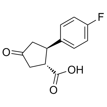 Structure of 104201-85-6 | (1R,2R)-2-(4-fluorophenyl)-4-oxocyclopentane-1-carboxylic acid
