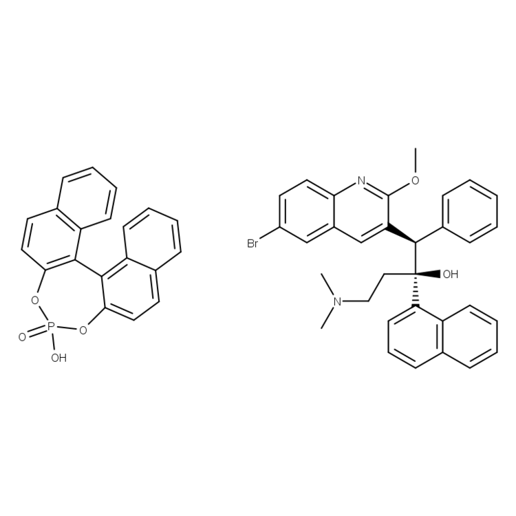 (11bR)​-​4-Hydroxydinaphtho[2,1-d:1',2'-f][1,3,2]dioxaphosphepine 4-oxide compound with (1R,2S)-1-(6-bromo-2-methoxyquinolin-3-yl)-4-(dimethylamino)-2-(naphthalen-1-yl)-1-phenylbutan-2-ol(1:1)