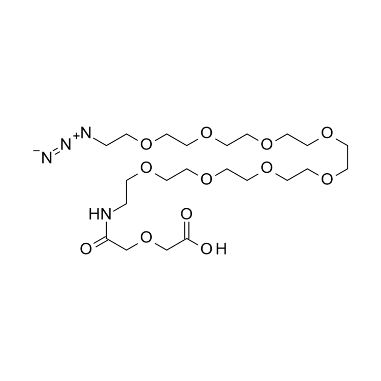 Structure of 846549-37-9 | O-(2-Azidoethyl)-O-[2-(diglycolyl-amino)ethyl]heptaethylene glycol
