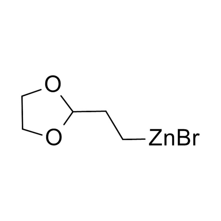 Structure of 307531-83-5 | (1,3-Dioxolan-2-ylethyl)zinc bromide, 0.50 M in THF