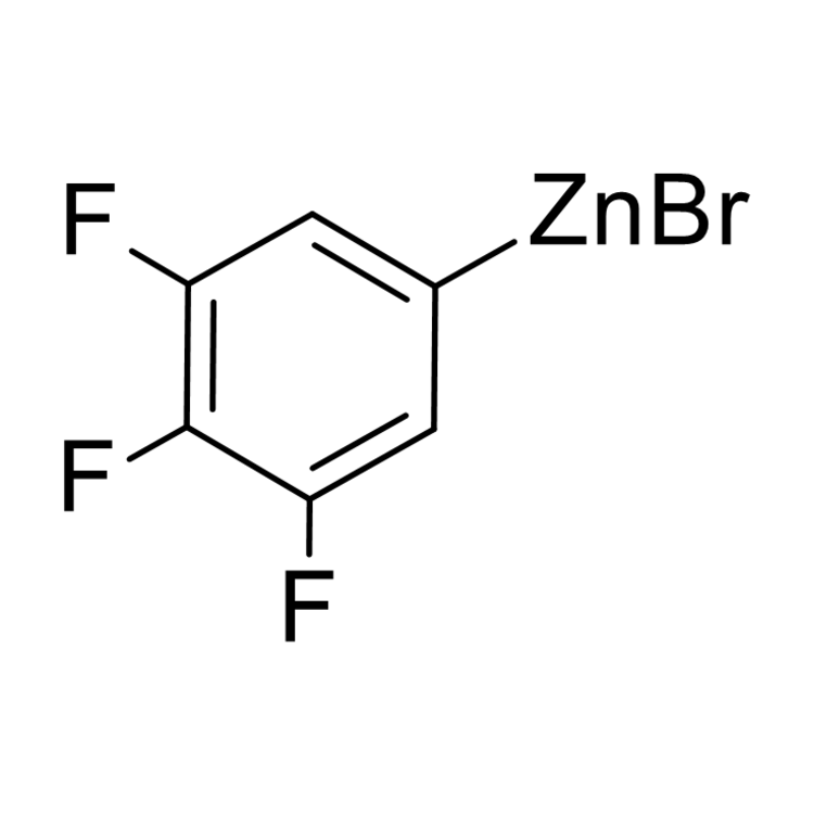 Structure of 1241382-67-1 | 3,4,5-Trifluorophenylzinc bromide, 0.50 M in THF