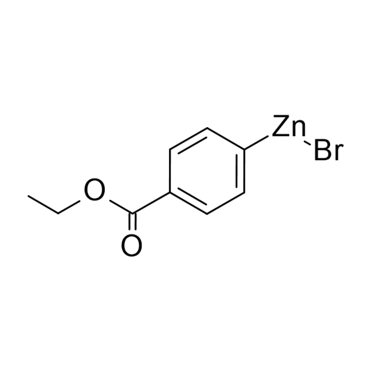 Structure of 131379-15-2 | 4-(Ethoxycarbonyl)phenylzinc bromide, 0.50 M in THF