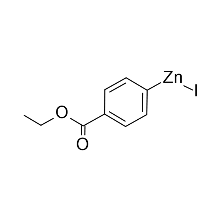 Structure of 131379-16-3 | 4-(Ethoxycarbonyl)phenylzinc iodide, 0.50 M in THF