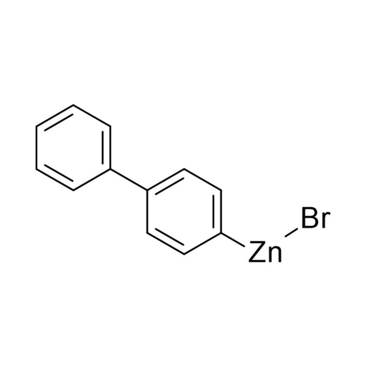 Structure of 312693-44-0 | 4-Biphenylzinc bromide, 0.50 M in THF