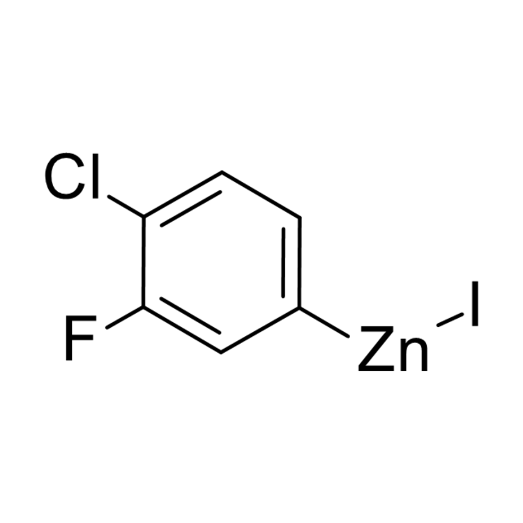 Structure of 312693-42-8 | 4-Chloro-3-fluorophenylzinc iodide, 0.50 M in THF
