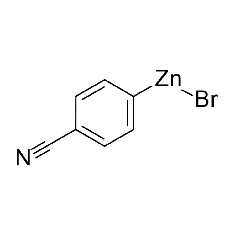 Structure of 131379-14-1 | 4-Cyanophenylzinc bromide, 0.50 M in THF