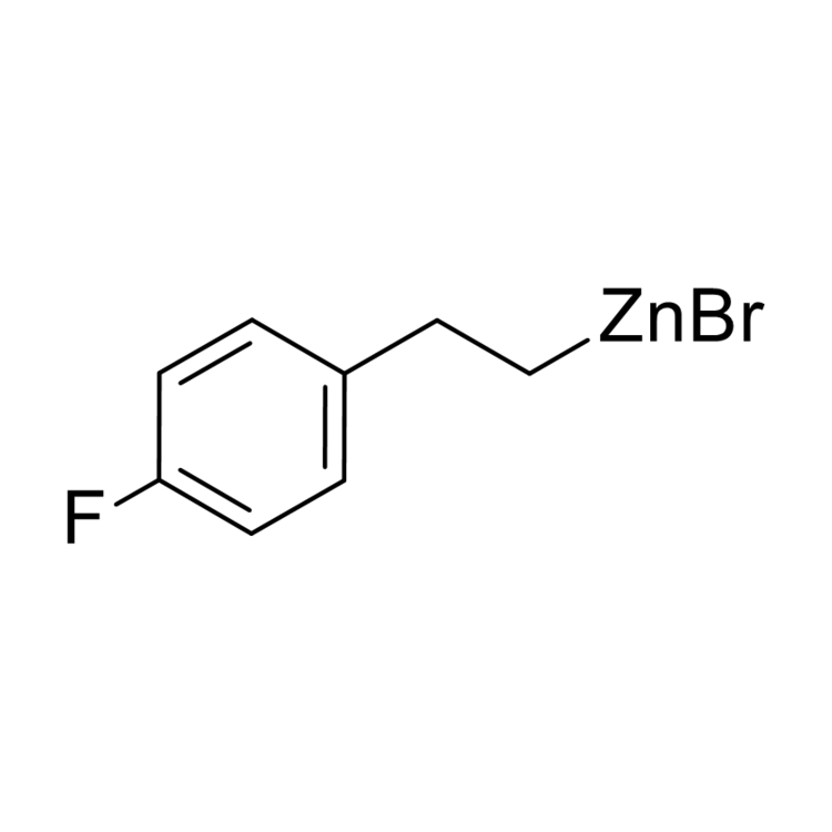 Structure of 1029128-52-6 | 4-Fluorophenethylzinc bromide, 0.50 M in THF