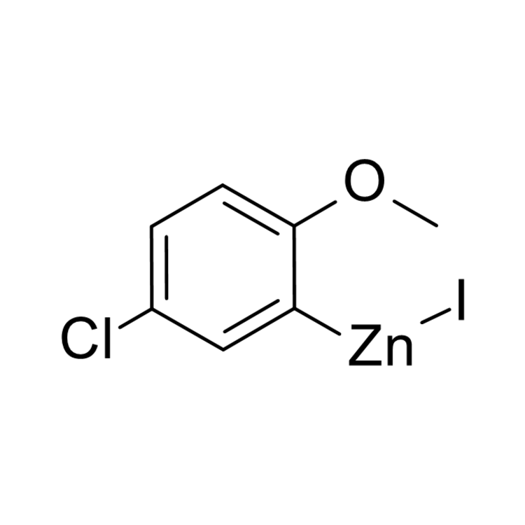 Structure of 737797-36-3 | 5-Chloro-2-methoxyphenylzinc iodide, 0.50 M in THF
