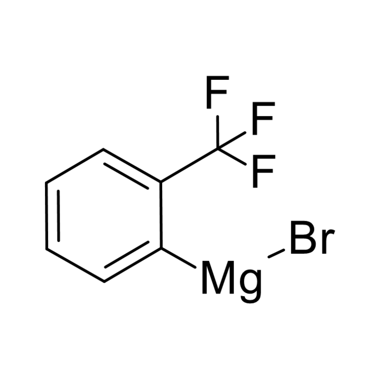 Structure of 395-47-1 | (2-(trifluoromethyl)phenyl)magnesium bromide, 0.50 M in THF