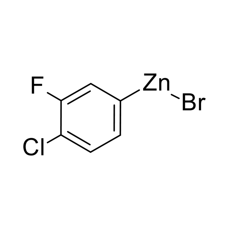 Structure of 473694-19-8 | 4-Chloro-3-fluorophenylzinc bromide, 0.50 M in THF