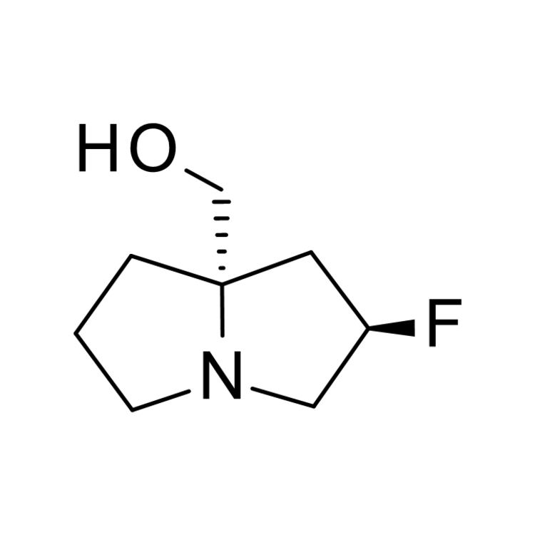 Structure of 2097518-76-6 | ((2R,7aS)-2-Fluorohexahydro-1H-pyrrolizin-7a-yl)methanol